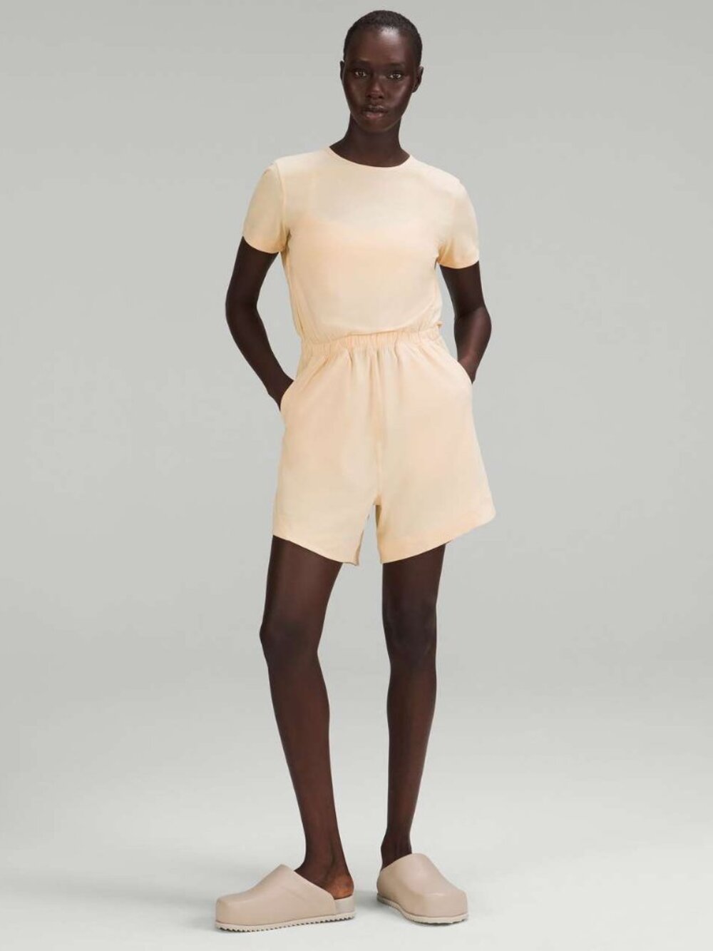 Lululemon Lightweight High Neck Romper Prosecco 8